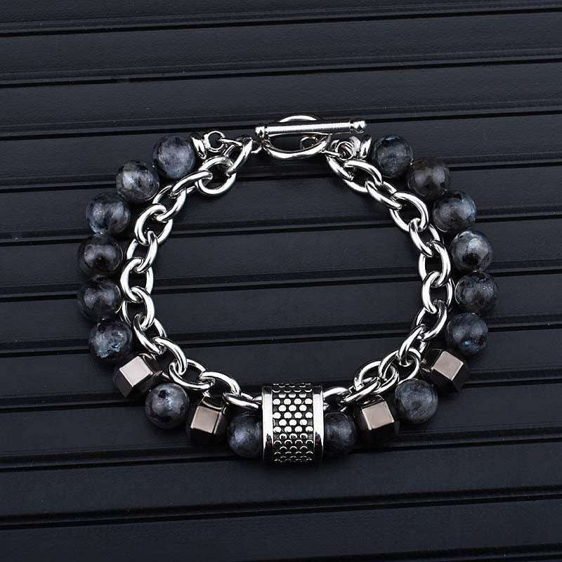 Geometric Design Jewelry, Men's Fashion Bracelets, Titanium Steel Bracelet - available at Sparq Mart