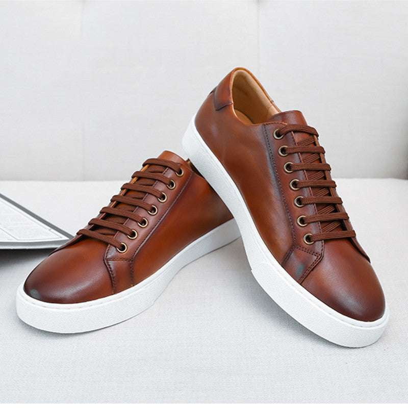 Casual Leather Footwear, Men's Cowhide Shoes, Soft Sole Casuals - available at Sparq Mart