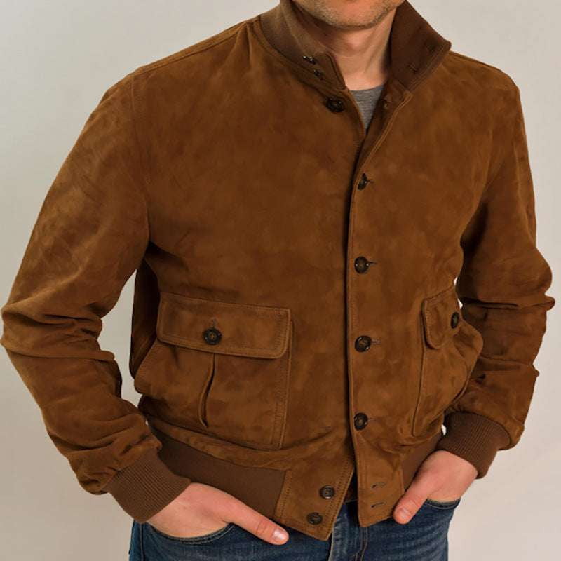 Fashionable Cotton Jacket, Men's Slim Jacket, Solid Color Jacket - available at Sparq Mart