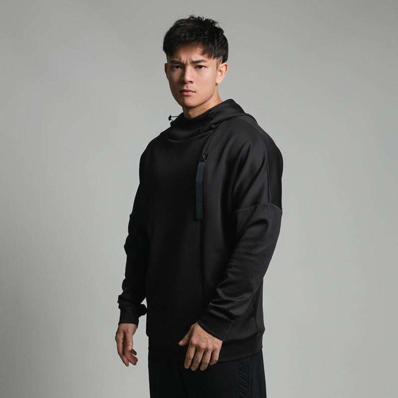 athletic collar sweater, loose fit sports, men's comfort sweater - available at Sparq Mart