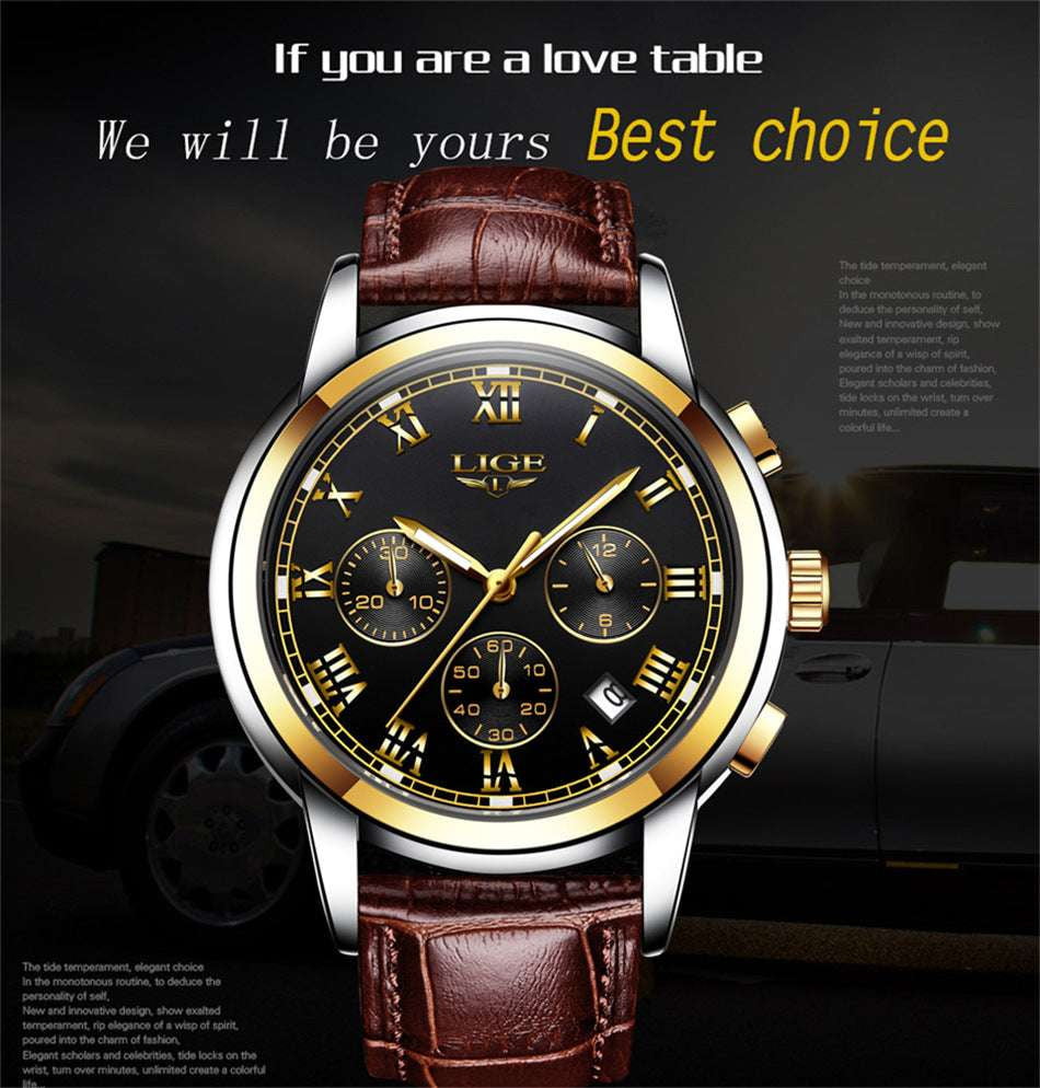 Casual Men's Watch, Designer Casual Watch, Genuine Leather Watch - available at Sparq Mart