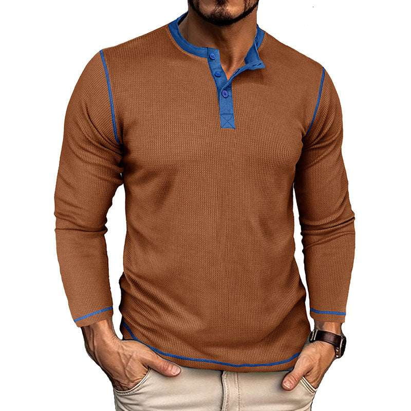 Casual Long Sleeve, Men's Fashion Pullover, Polyester Fiber Top - available at Sparq Mart