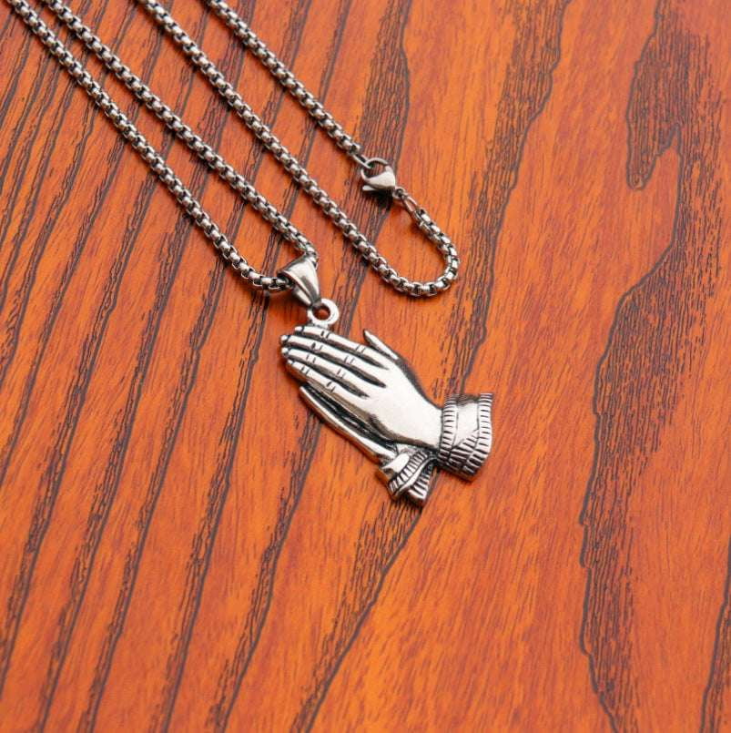 Bergamot Pendant Jewelry, Men's Stainless Necklace, Prayer Pendant Necklace - available at Sparq Mart