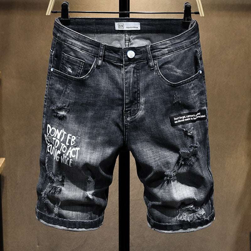 Men's Denim Shorts, Stylish Denim Breeches, Youth Fashion Denim - available at Sparq Mart