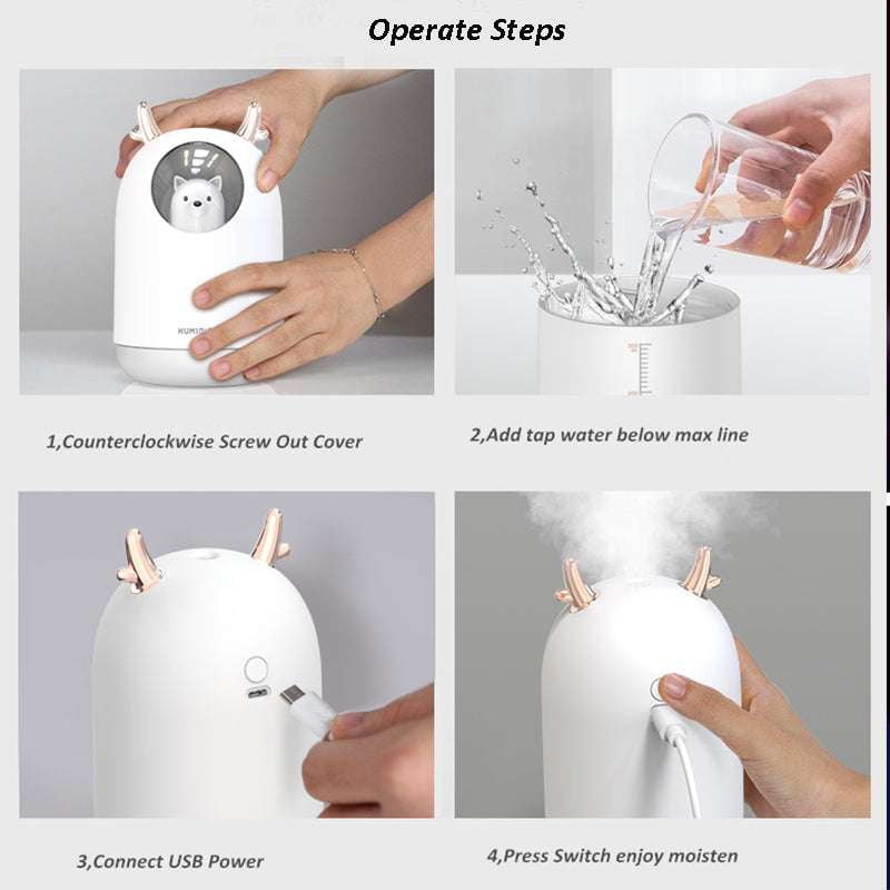 Compact Air Freshener, Quiet Personal Humidifier, USB Hydration Diffuser - available at Sparq Mart