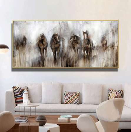 Geometric Canvas Painting, Inkjet Printed Decor, Modern Wall Artwork - available at Sparq Mart