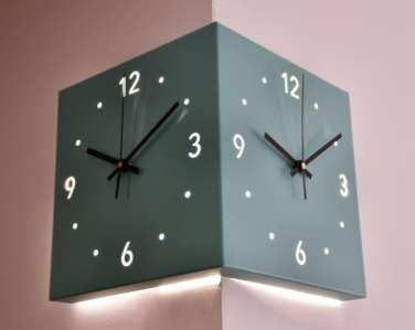 Decorative Wall Clock, Iron Digital Clock, LED Hollow Clock - available at Sparq Mart