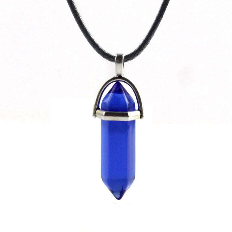 Crystal Hexagonal Pendant, Fashion Pendant Necklace, Natural Stone Jewelry - available at Sparq Mart