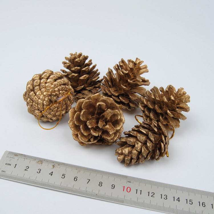 festive tree ornaments, handcrafted pine decor, natural cone decoration - available at Sparq Mart