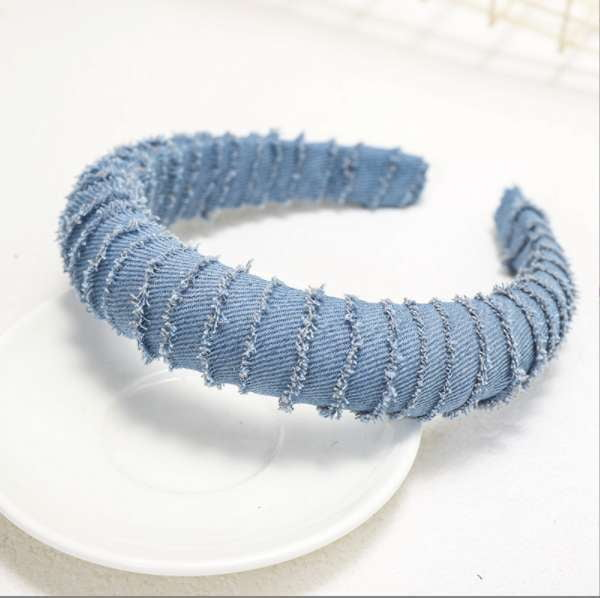 Creative Hair Bands, Denim Headband Online, Thick Denim Accessory - available at Sparq Mart