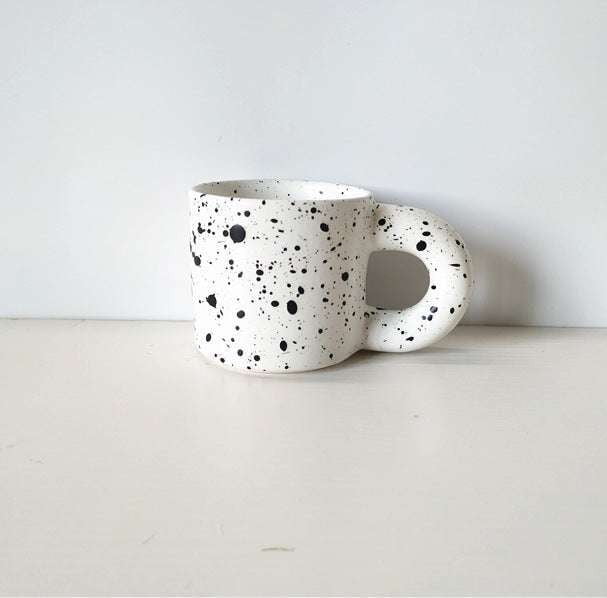 Hand Kneaded Mug, Nordic Ink Mug, White Khaki Mug - available at Sparq Mart