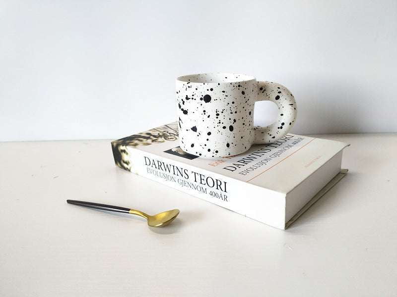 Hand Kneaded Mug, Nordic Ink Mug, White Khaki Mug - available at Sparq Mart