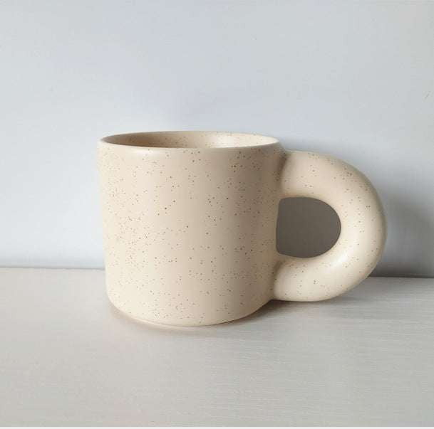 Hand Kneaded Mug, Nordic Ink Mug, White Khaki Mug - available at Sparq Mart