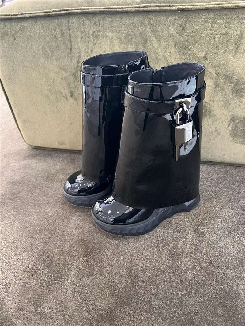 Mid-Length Plush Boots, Oversized Plush Boots, Women's Plush Boots - available at Sparq Mart