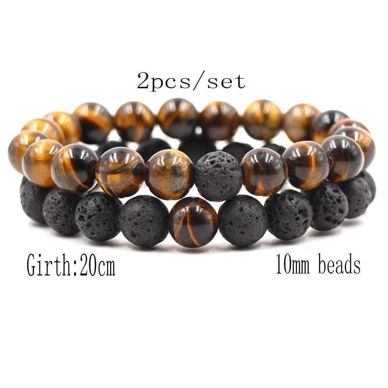 Lava Bead Accessory, Lava Stone Bracelet, Tiger Eye Jewelry - available at Sparq Mart