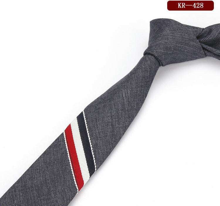 British Cotton Tricolor Tie, Men's and Women's Tie, Premium Narrow Tie - available at Sparq Mart