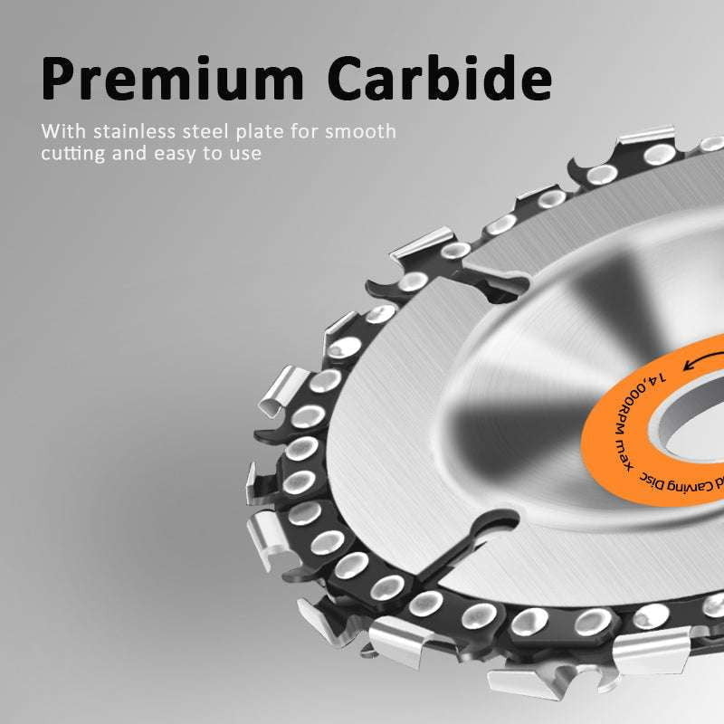 Carbide Chain Disc, Chainsaw Woodworking Disc, Precision Carving Disc - available at Sparq Mart