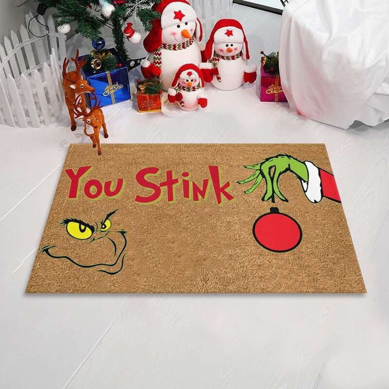 Absorbent Ottoman, Cartoon Christmas Letters, Doorway Mat - available at Sparq Mart