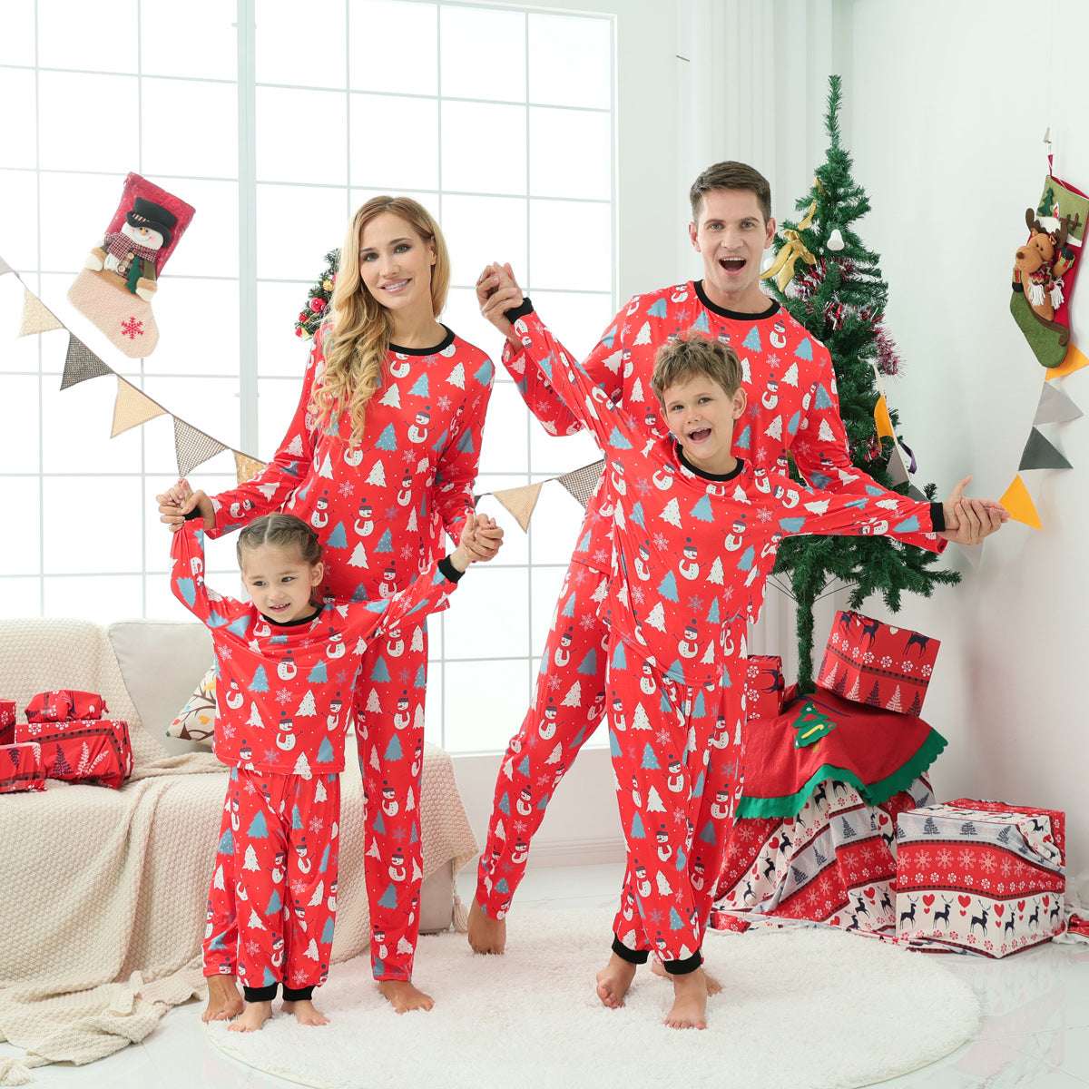 Christmas loungewear, long sleeve pajama set, printed letter - available at Sparq Mart