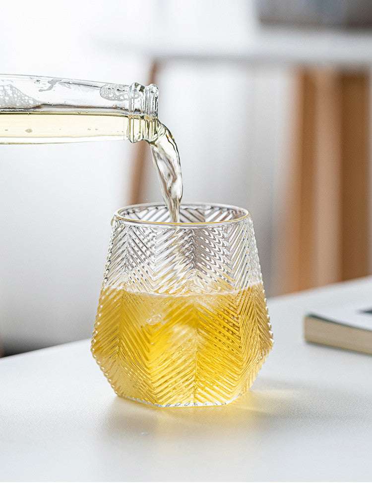 Clear glass whiskey cup, home drinking cup, premium whiskey glass - available at Sparq Mart