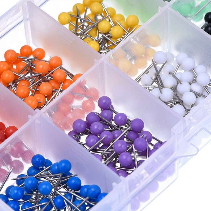 decorative thumbtacks, durable push pins, office supply essentials - available at Sparq Mart