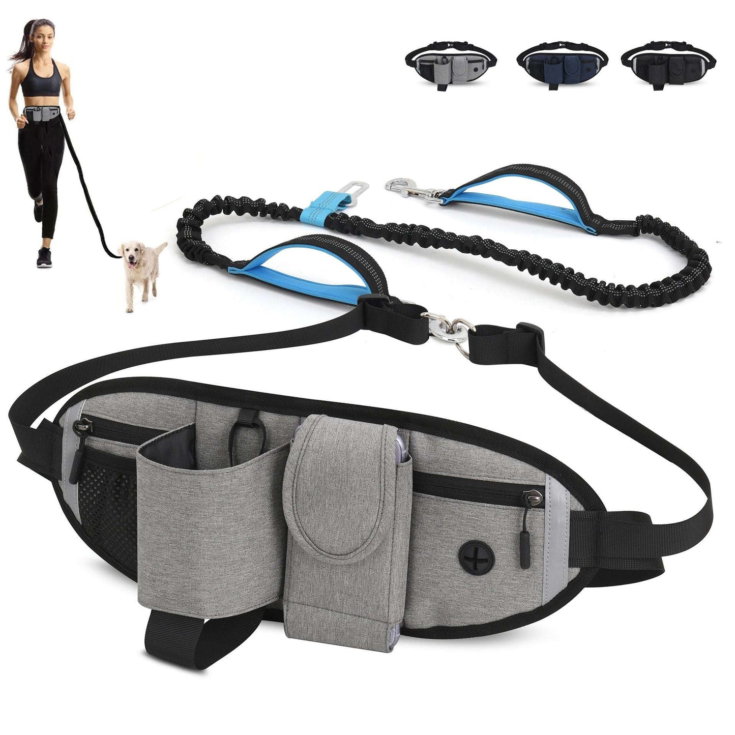 Canine Jogging Pouch, Dog Walking Bag, Waist Bag Leash - available at Sparq Mart