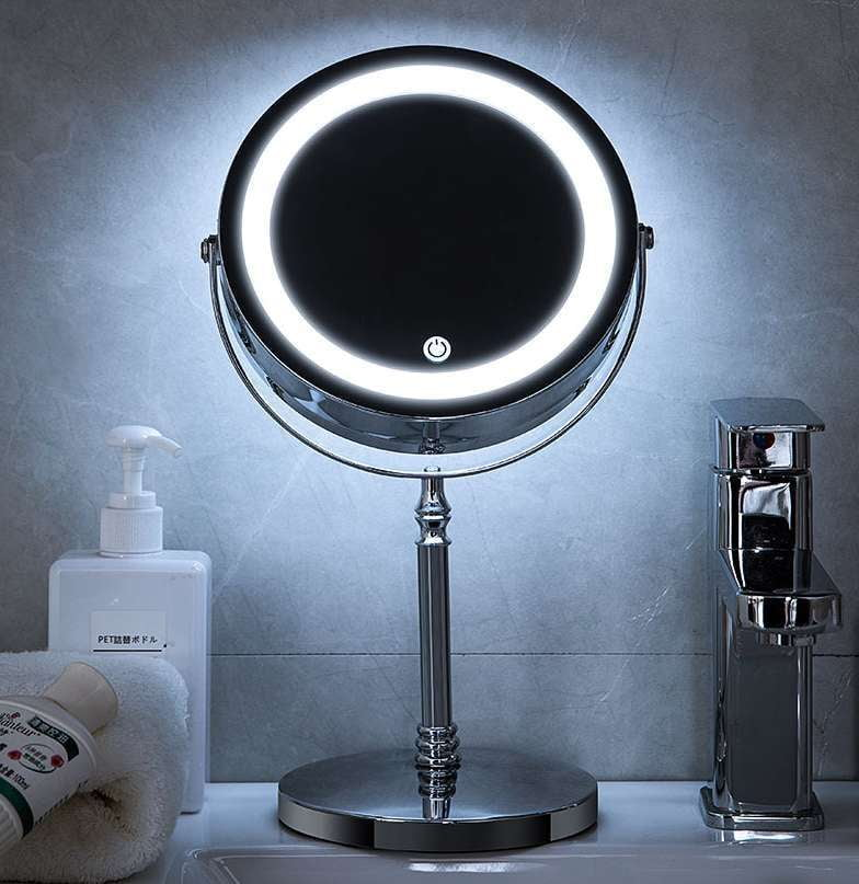 Dual Makeup Mirror, Lighted Cosmetic Mirror, Rechargeable Vanity Mirror - available at Sparq Mart