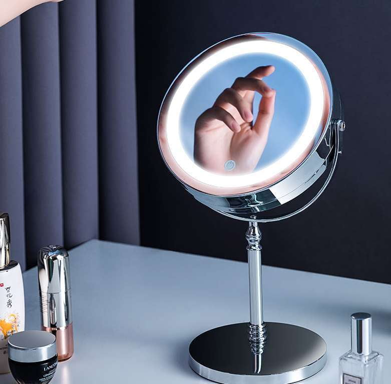 Dual Makeup Mirror, Lighted Cosmetic Mirror, Rechargeable Vanity Mirror - available at Sparq Mart