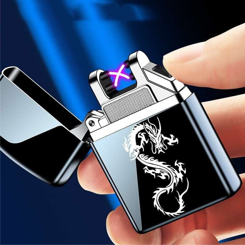 Metal Electric Lighter, USB Rechargeable Lighter, Windproof Lighter Engraving - available at Sparq Mart