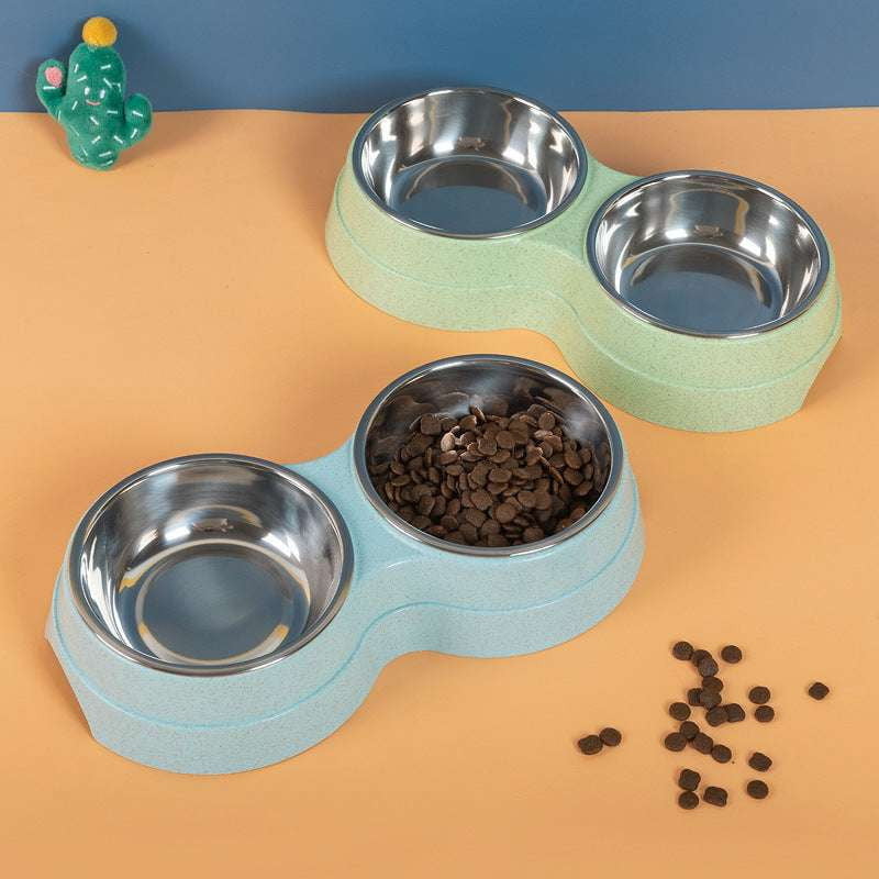 cat drinking dish, puppy feeding supplies, stainless pet bowls - available at Sparq Mart