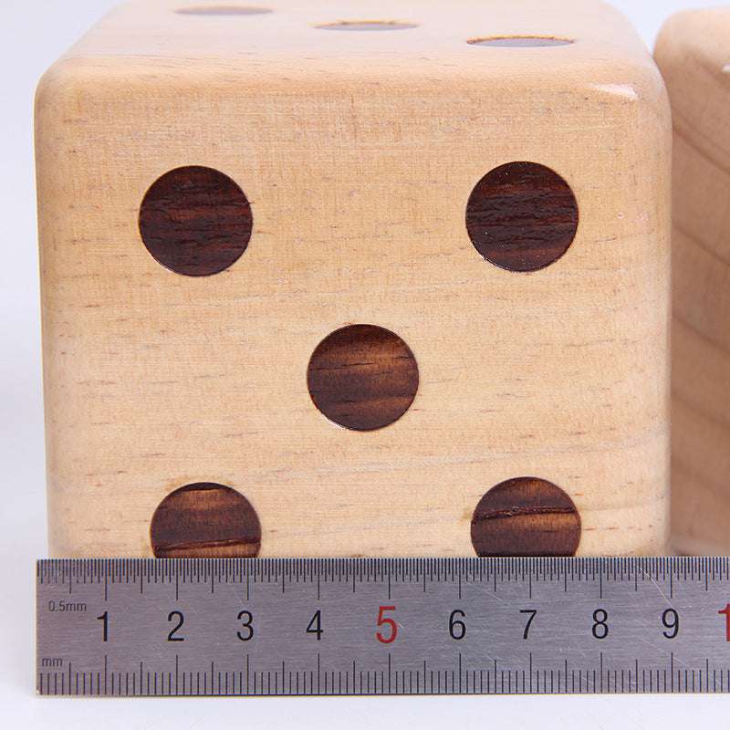 9cm large dice, colorful wooden dice, fun garden dice - available at Sparq Mart