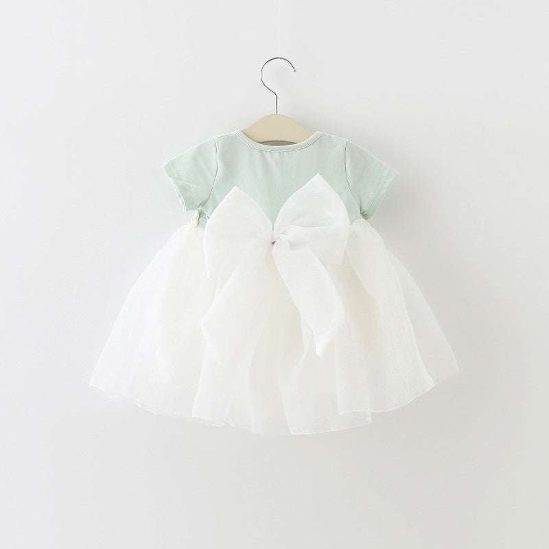 Baby Pink Dress, Cotton Princess Dress, Girls Mesh Skirt - available at Sparq Mart