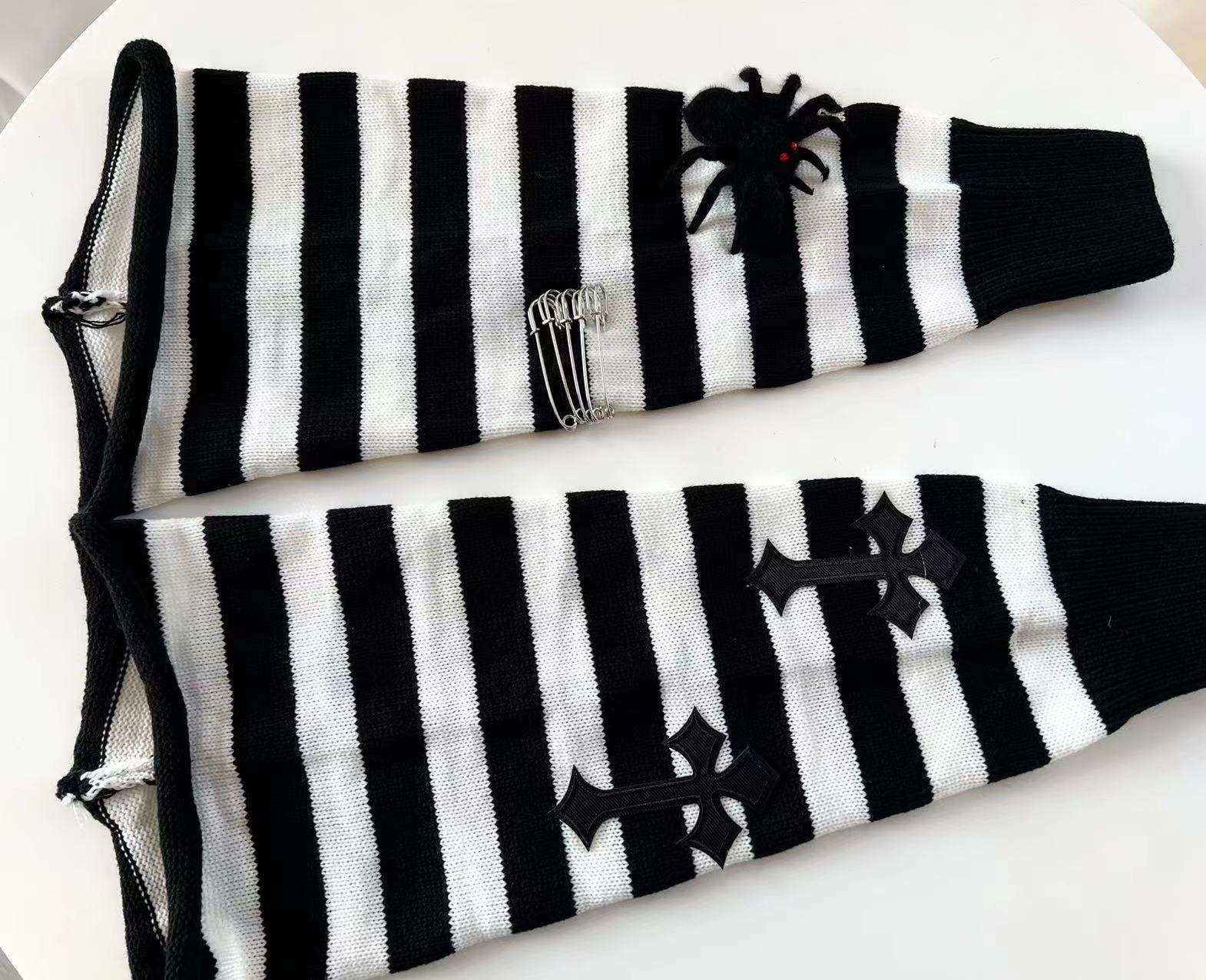 Punk JK Socks, Stacked Socks Fashion, Striped Academy Socks - available at Sparq Mart