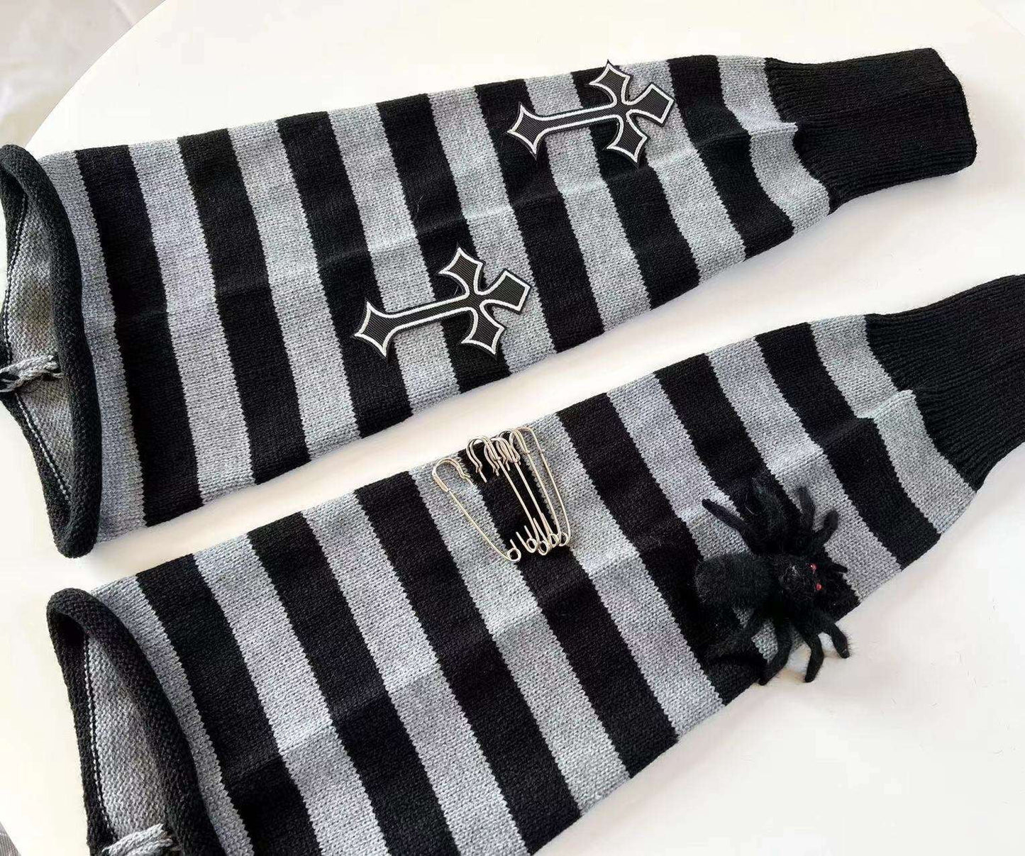 Punk JK Socks, Stacked Socks Fashion, Striped Academy Socks - available at Sparq Mart