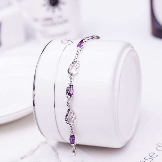 Geometric Amethyst Bracelet, Radiation Protection Jewelry, Stylish Health Bracelets - available at Sparq Mart