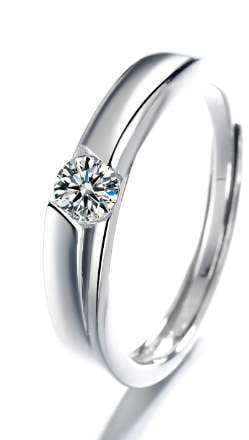 Adjustable Fashion Rings, Silver Couple Rings, Zircon Diamond Ring - available at Sparq Mart