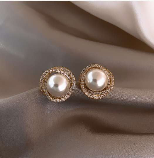 Luxury Fashion Earrings, Silver Needle Earrings, Sterling Stud Earrings - available at Sparq Mart