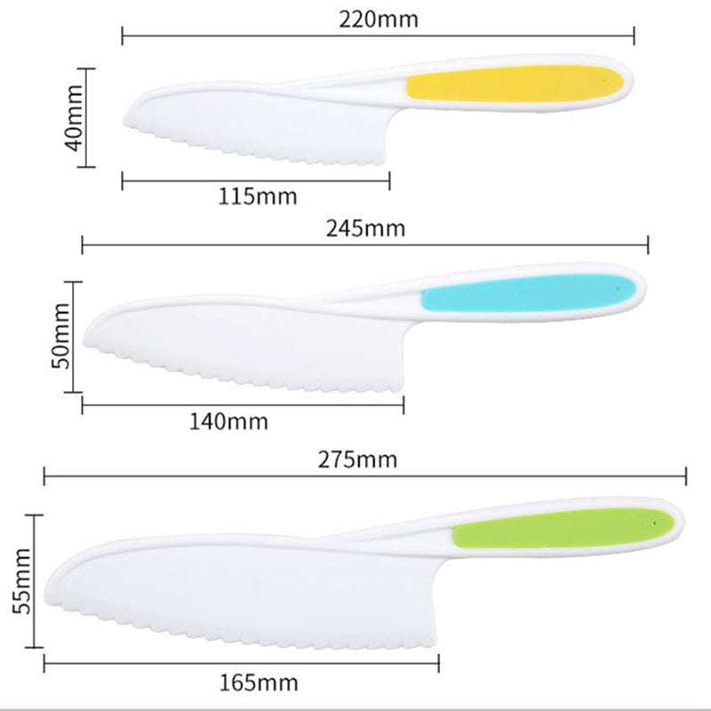 Child-Safe Knife, Educational Fruit Cutter, Non-Cutting Plastic Knife - available at Sparq Mart