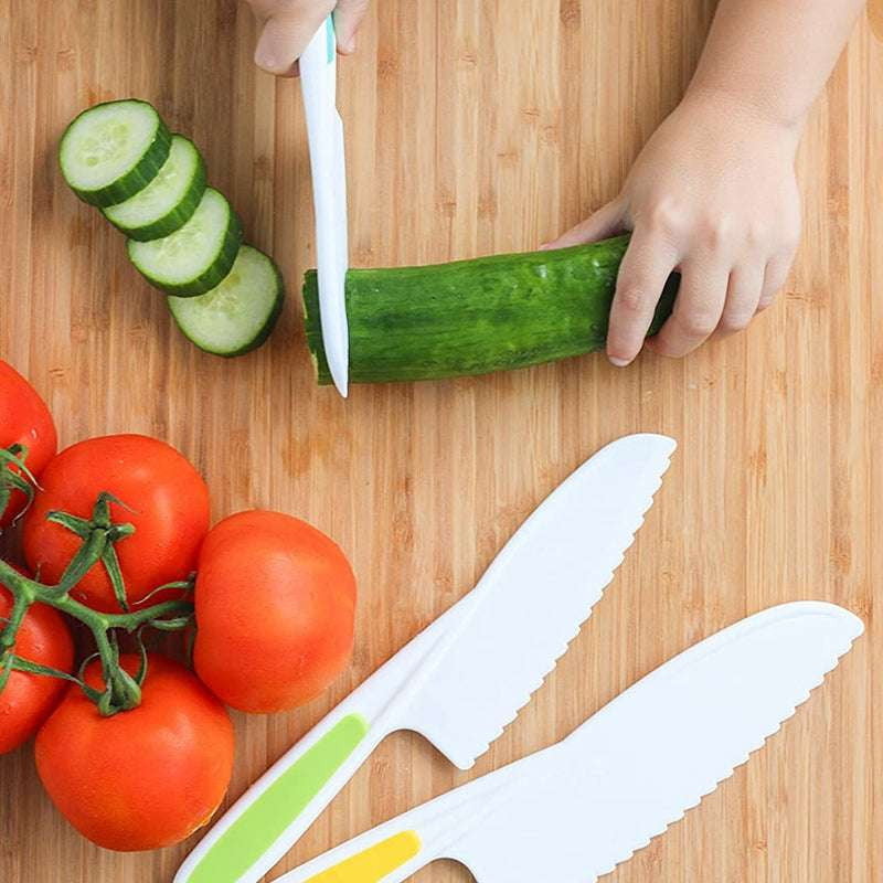 Child-Safe Knife, Educational Fruit Cutter, Non-Cutting Plastic Knife - available at Sparq Mart