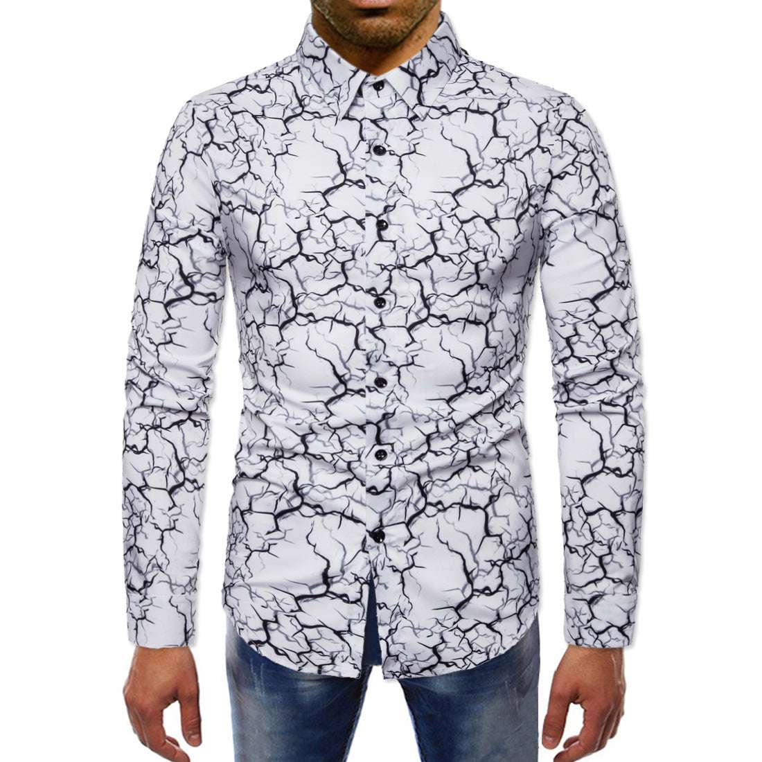 Lightning print shirts, men's slim fit shirts, stylish shirts online - available at Sparq Mart