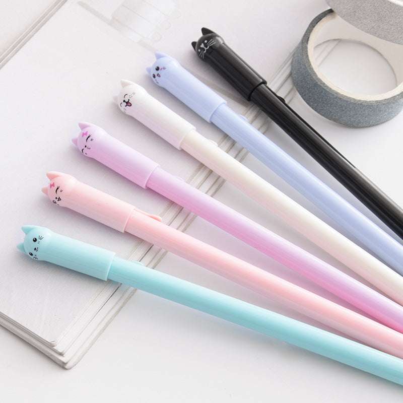 Cartoon Cat Gel Pen Set, Colorful Cartoon Cat Pens, Wholesale Cartoon Cat Gel Pens - available at Sparq Mart