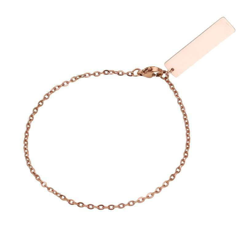 Mirror Finish Jewelry, Rose Gold Bangle, Stainless Cross Bracelet - available at Sparq Mart