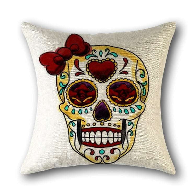 Decorative Pillow Cases, Scandinavian Decor Accents, Skull Cushion Covers - available at Sparq Mart