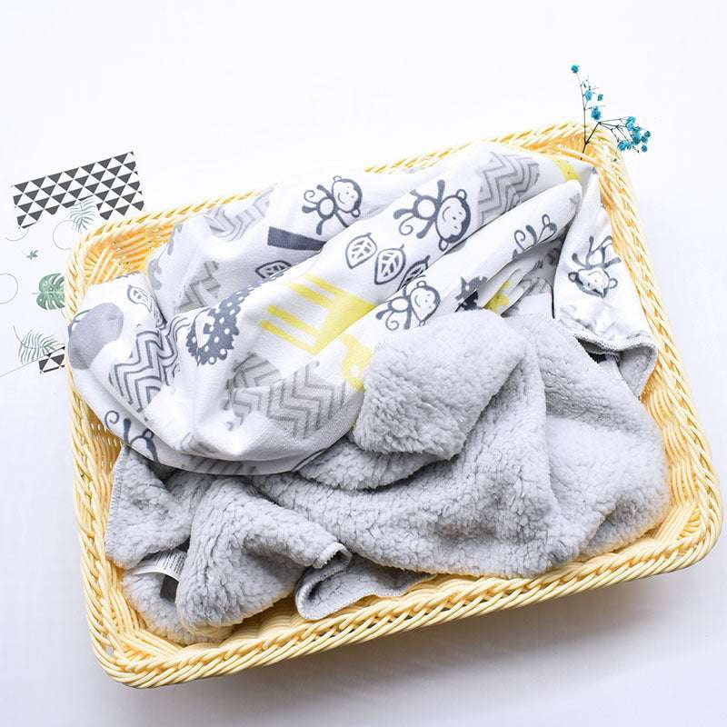 Soft Baby Blanket Newborn Winter Blanket Plush Printed Blanket - available at Sparq Mart