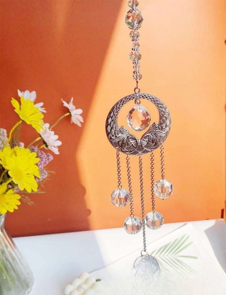 Crystal Wind Chime, Dream Catcher Gift, Rainbow Pendant Ornament - available at Sparq Mart