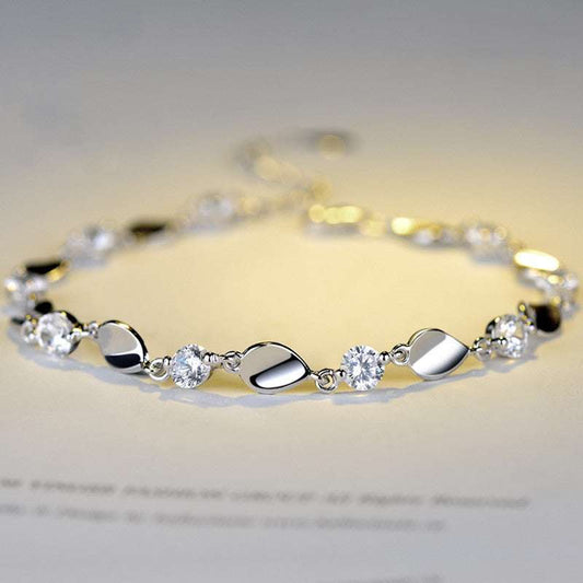 Diamond-Encrusted, Sparkling Bracelet, Sterling Silver - available at Sparq Mart