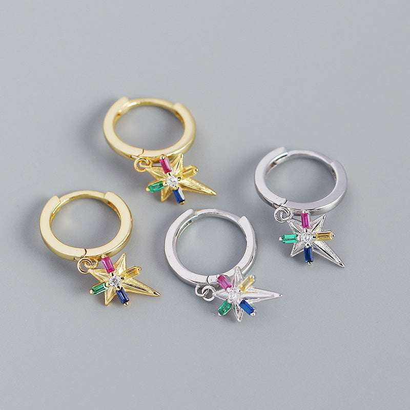 Colored Metal Ear Buckle, Diamond Ear Buckle, Sparkling Star Ear Buckle - available at Sparq Mart