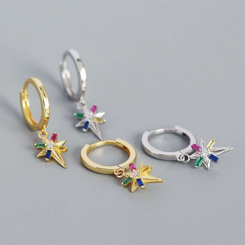 Colored Metal Ear Buckle, Diamond Ear Buckle, Sparkling Star Ear Buckle - available at Sparq Mart