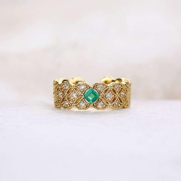 Raisin Emerald Ring, Silver Jewelry, Sparq Mart - available at Sparq Mart