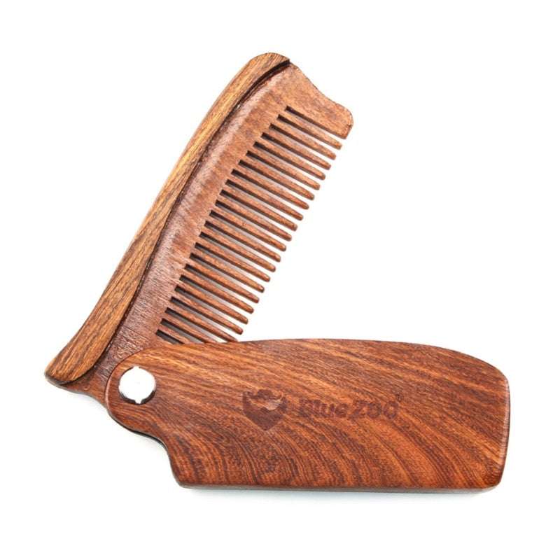 Folding Comb, Hair and Beard Comb, PU Leather Bag - available at Sparq Mart